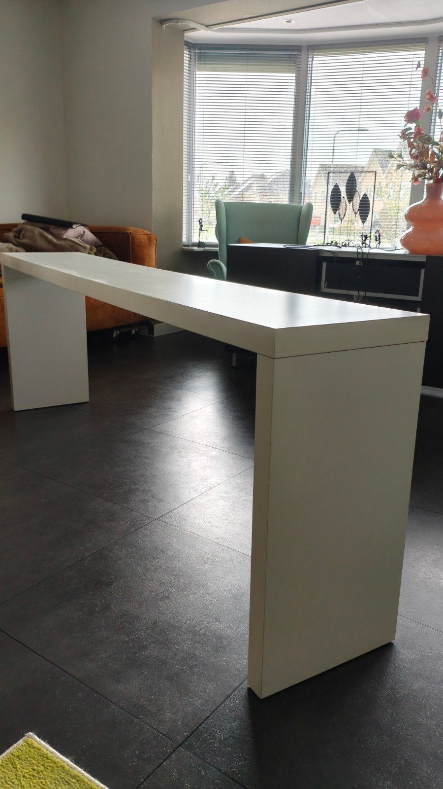 Ikea Voeteneind Bedtafel - Wit, 211x36x72 cm, Ophalen, Gebruikt