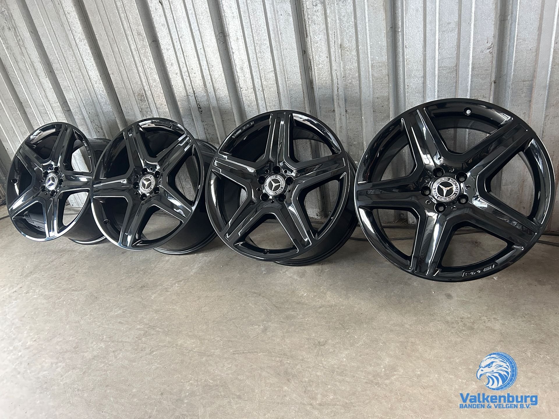 Originele Mercedes ML-Klasse W166 AMG 20 inch zwarte velgen, Auto-onderdelen, Gebruikt, Velg(en), -, -