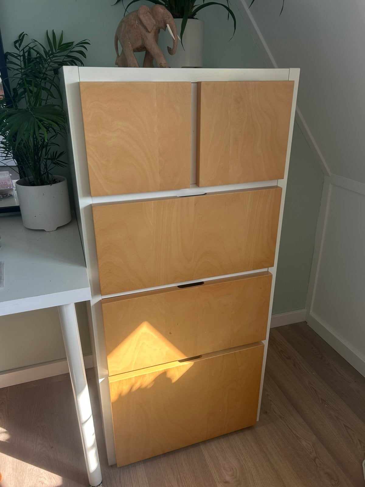 Ladekast + bed IKEA RAKKE, Ophalen, 5 laden of meer, 50 tot 100 cm, Zo goed als nieuw