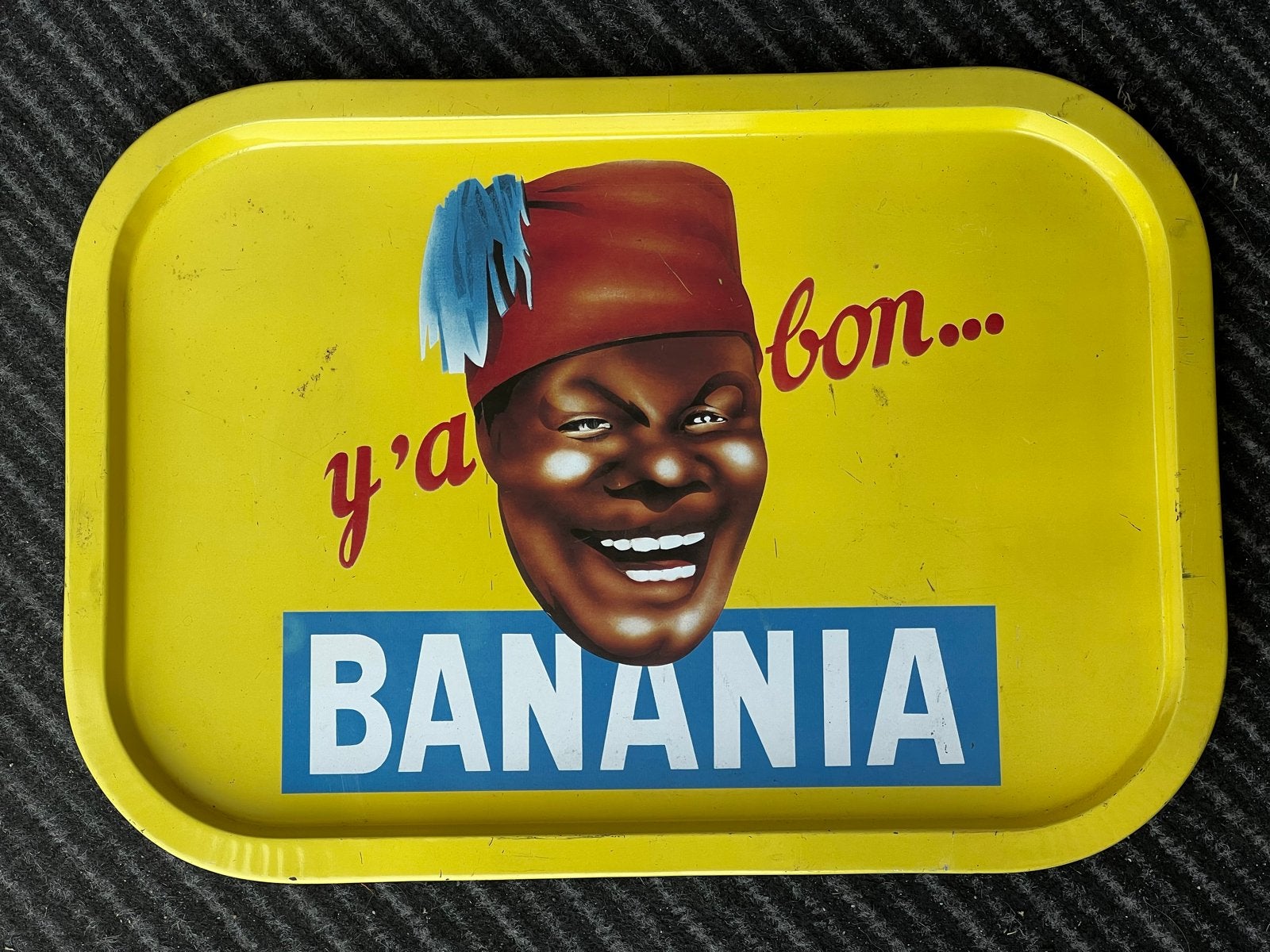 Vintage Banania Dienblad en Auto Blik - Reclame Objecten, Verzamelen, Gebruiksvoorwerp, Ophalen of Verzenden, Zo goed als nieuw