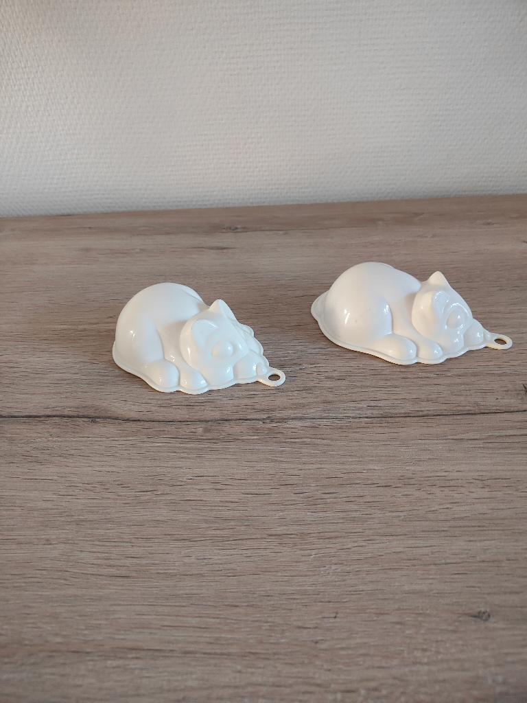 Puddingvormpjes muizen, Kunststof, Ophalen of Verzenden, Wit, Overige typen