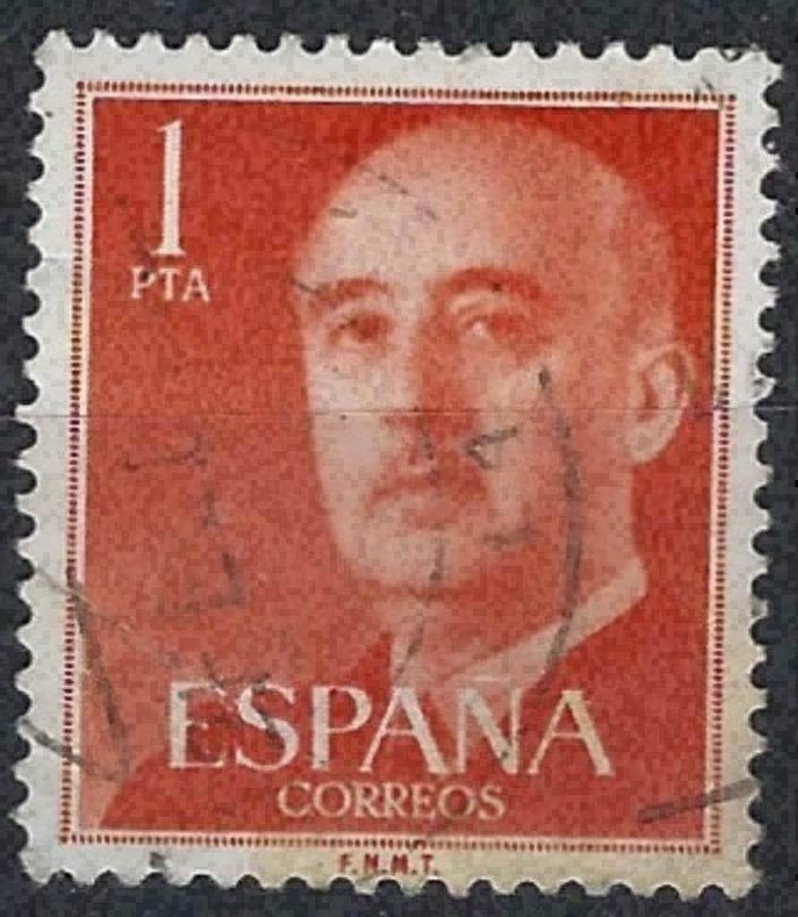 Spanje 1955-1958 - Yvert 864 - Generaal Francisco Franc (ST), Postzegels en Munten, Verzenden, Gestempeld