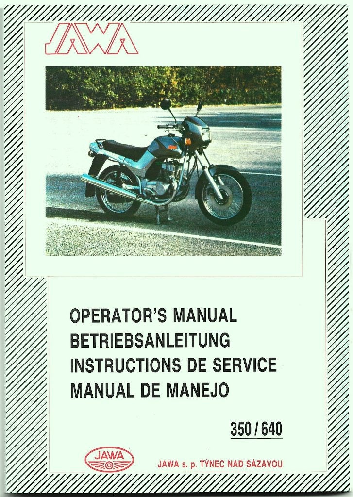 Jawa 350 /640 manual handleiding (1658z), Motoren, Verzenden, Overige merken
