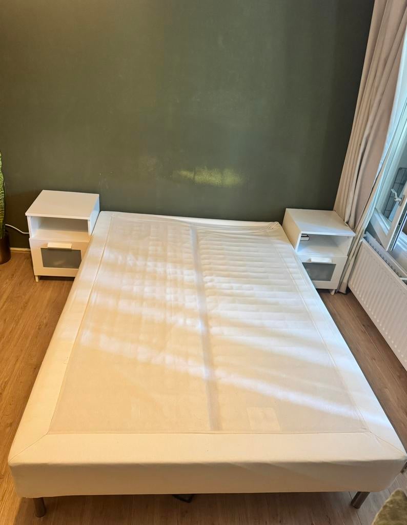 Boxspring Espevar 140 x 200 Goede Staat!, Ophalen, Zo goed als nieuw, Tweepersoons, 140 cm