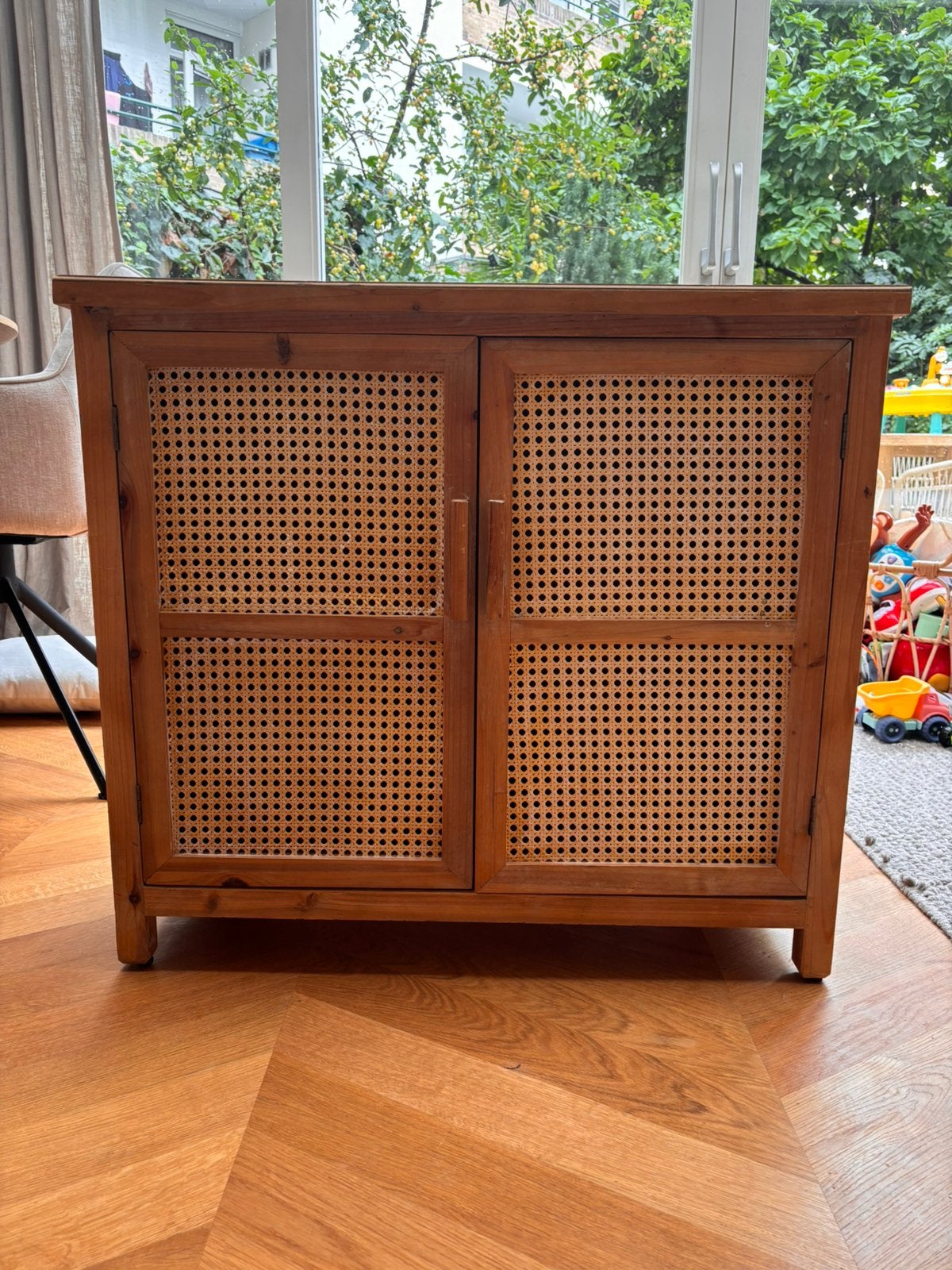 Webbing kast badung naturel, Huis en Inrichting, Ophalen, Met plank(en), 50 tot 100 cm, Zo goed als nieuw