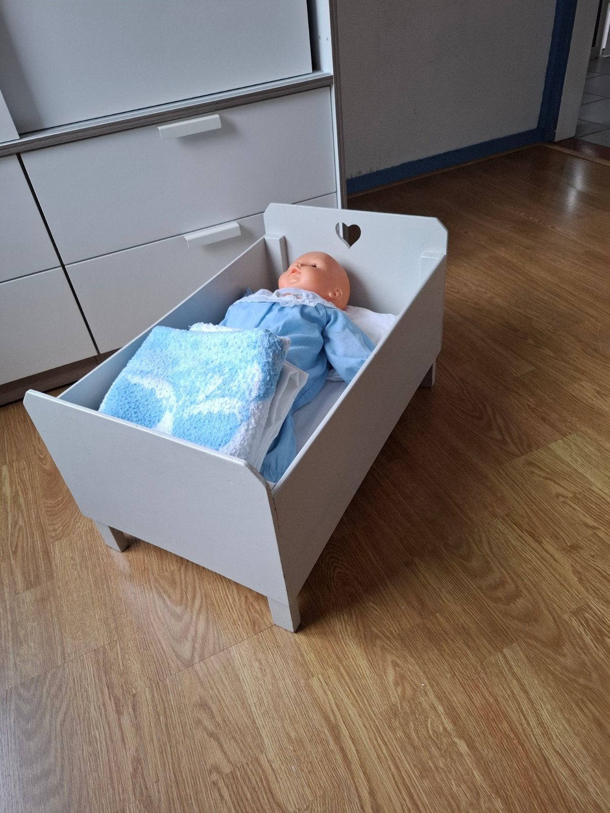 houten poppenbed met toebehoren, Kinderen en Baby's, Ophalen, Gebruikt, Babypop