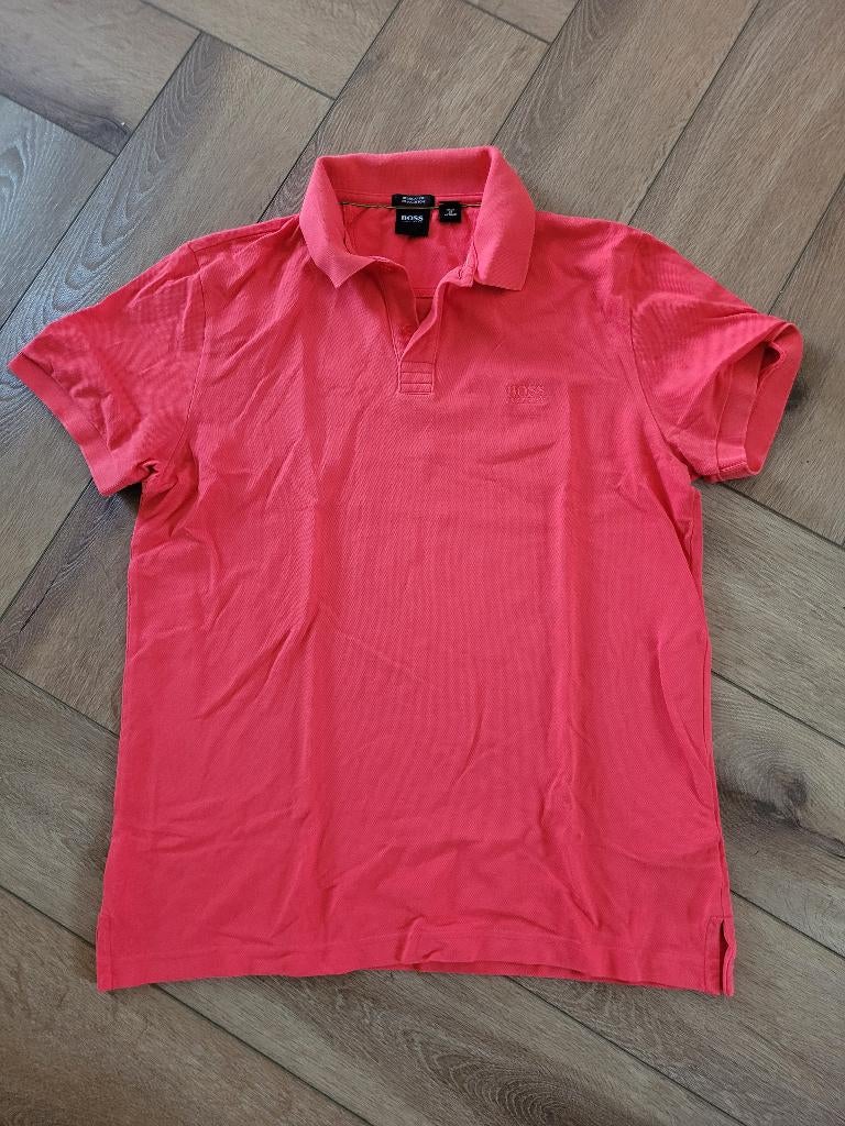 Prachtige rode polo van Hugo Boss, maat M, Kleding | Heren, Polo's, Maat 48/50 (M), Ophalen of Verzenden, Zo goed als nieuw, Hugo Boss