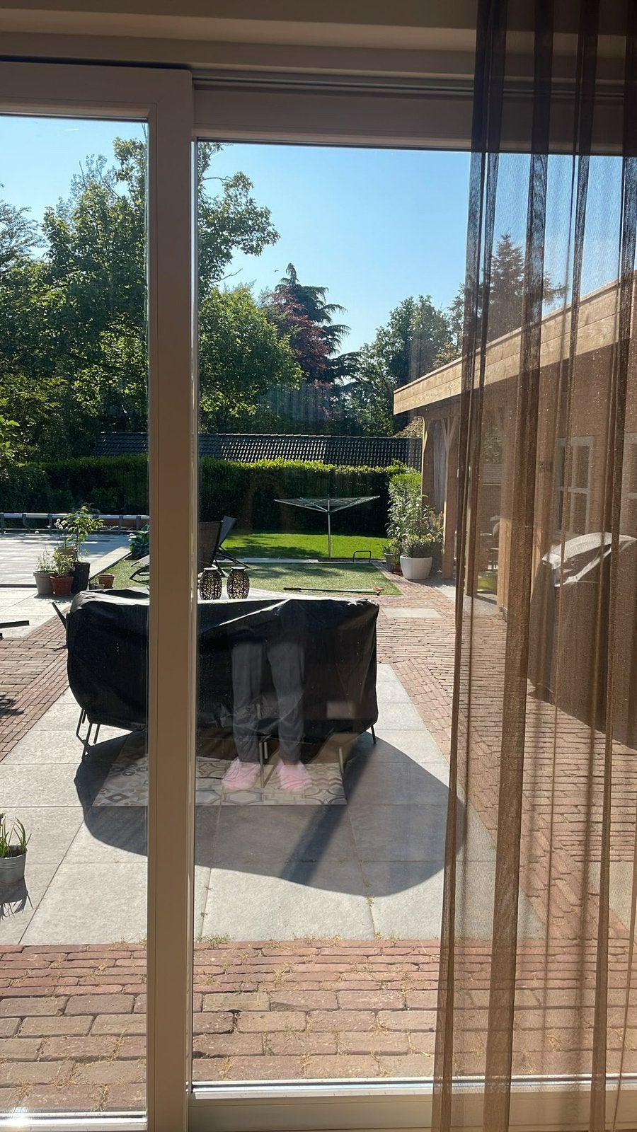 Tuintafelhoes 163x163 rond, Tuin en Terras, Ophalen, Zo goed als nieuw