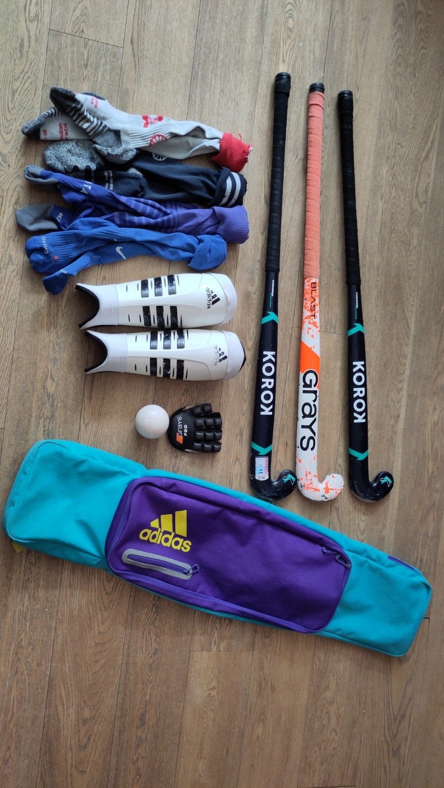 Hockeytas, hockeysticks en toebehoren, Sport en Fitness, Hockey, Ophalen, Gebruikt, Tas