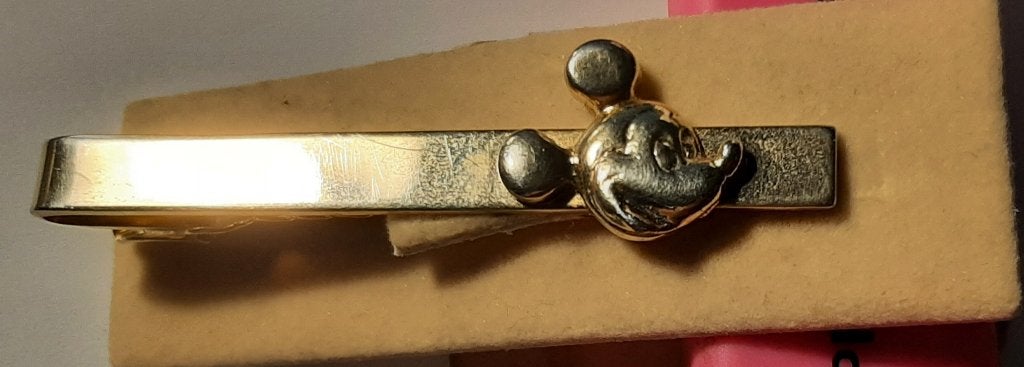 Mickey Mouse dasspeld, verguld, Ophalen of Verzenden, Overige figuren, Zo goed als nieuw, Gebruiksvoorwerp