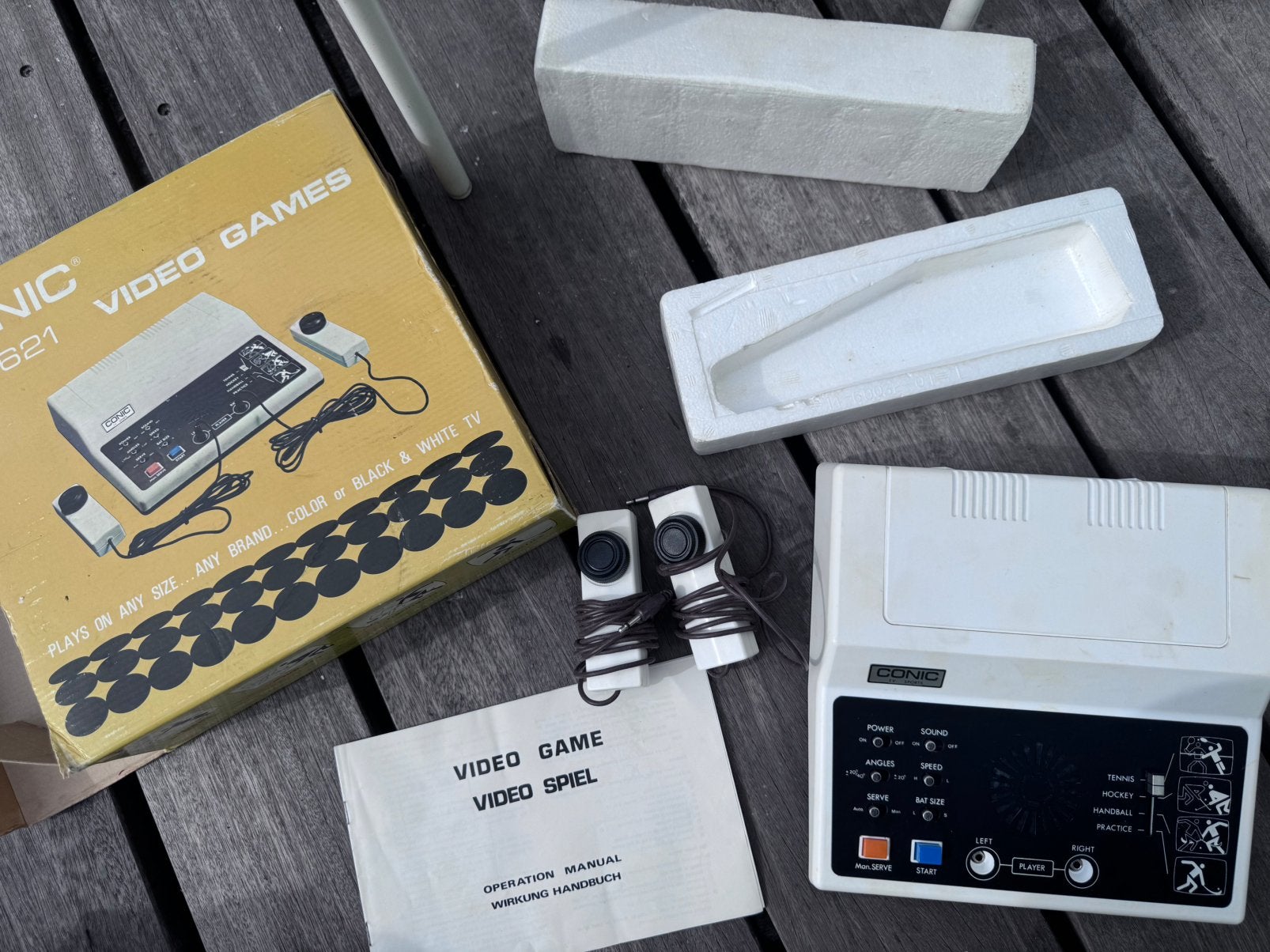 Conic TG-621 Video Games Pong Console 1977  Compleet in doos, Ophalen of Verzenden, Overige merken, Gebruikt