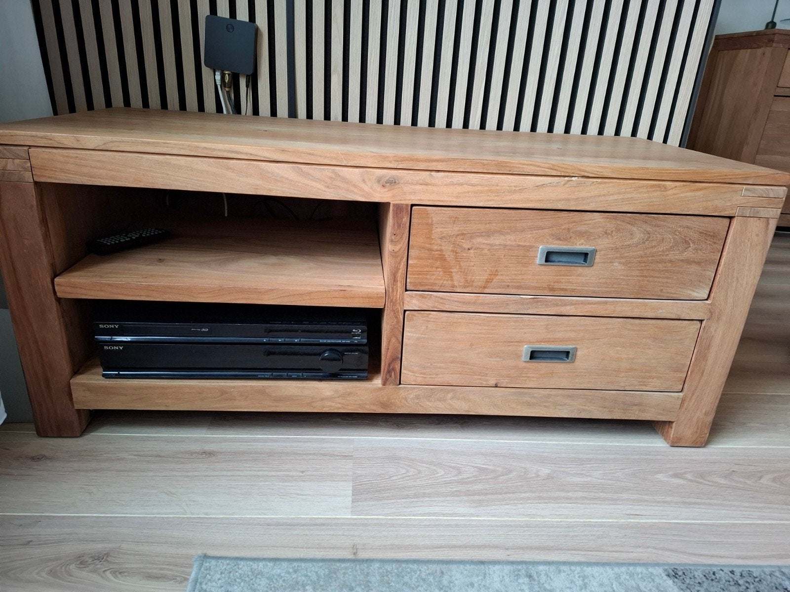 tv meubel van indonesisch teak, Ophalen, Gebruikt, 100 tot 150 cm, Teakhout