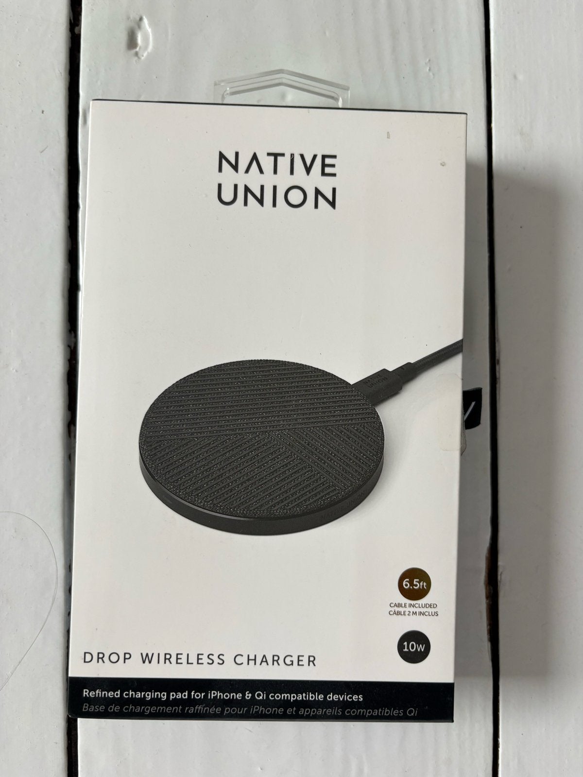 Native Union Drop Draadloze Oplader - 10W Qi-compatibel, Draadloze oplader, Nieuw, Ophalen of Verzenden, Apple