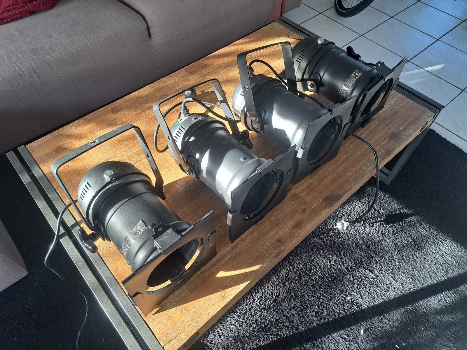 Showtec spotlights LED 4x, Ophalen, Overige merken, LED, Metaal