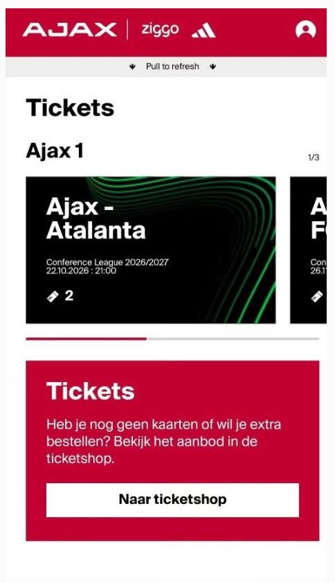 Ajax vs atalanta 2 kaarten naast elkaar, Twee personen