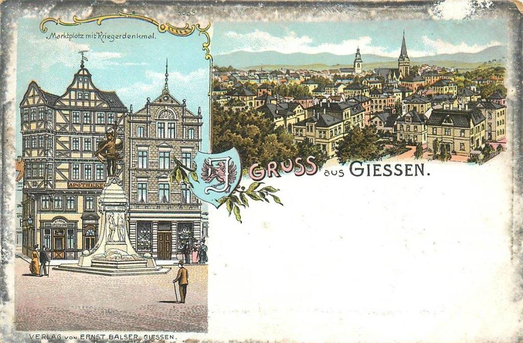 701-250-007 Giessen Litho, Verzamelen, Verzenden, Voor 1920, Duitsland