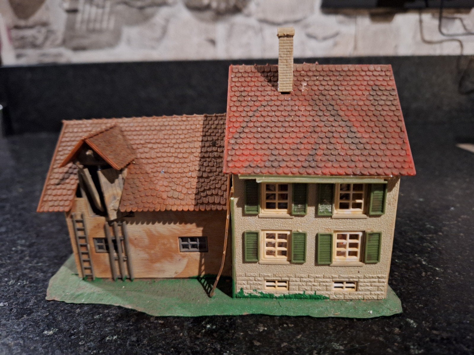 Doos vol huisjes gebouwen model trein spoor, Overige merken, Gebruikt, Gelijkstroom of Wisselstroom, Brug, Tunnel of Gebouw