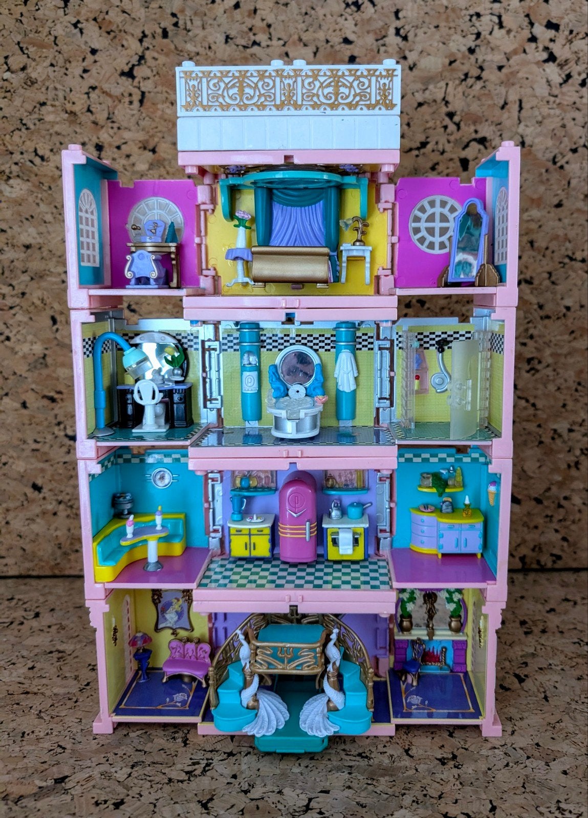 Vintage 1999 Polly Pocket Deluxe Mansion Dream Builders, Ophalen, Zo goed als nieuw