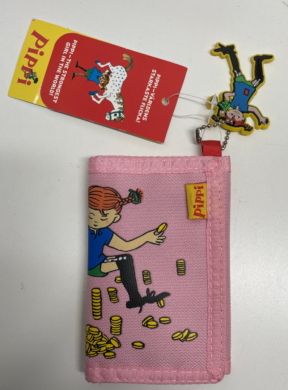 Pippi Langkous Portemonnee - Roze met sleutelhanger, Ophalen of Verzenden, Nieuw, Roze, Overige merken