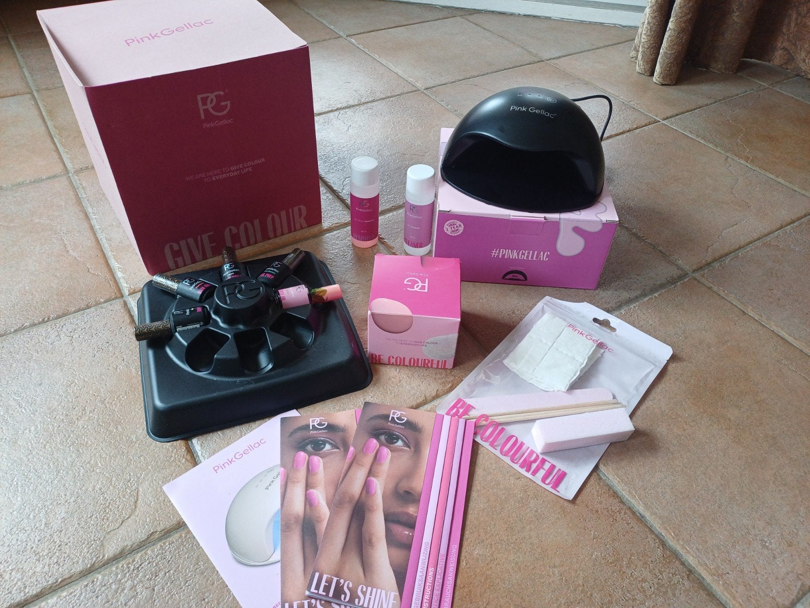 Pink Gellac premium Deluxe set, Sieraden, Tassen en Uiterlijk, Uiterlijk | Lichaamsverzorging, Zo goed als nieuw, Overige typen