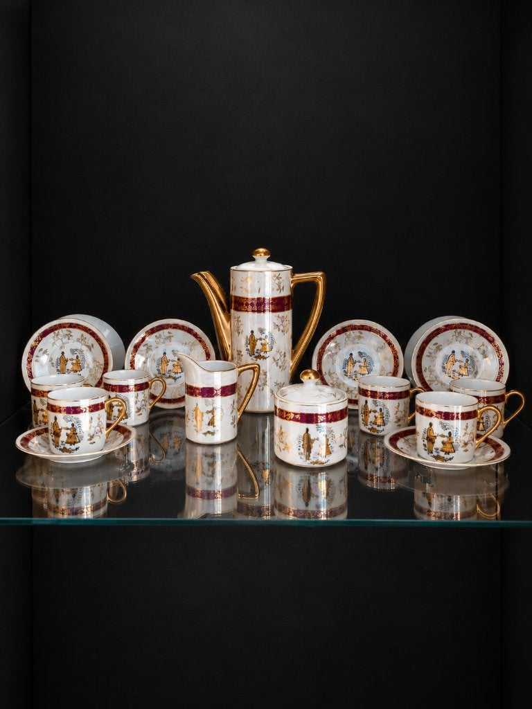 Vintage porseleinen koffie/theeservies, Ophalen of Verzenden