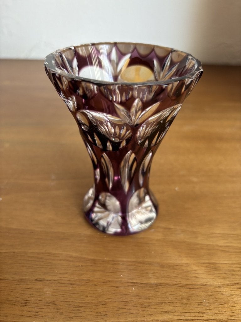 Vintage miniatuur kristallen vaasje Bamberg, Antiek en Kunst, Ophalen of Verzenden