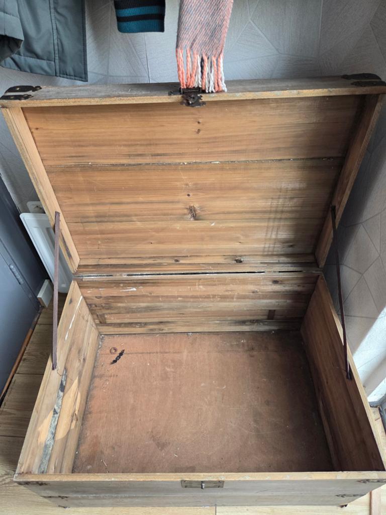 Brocante kist, Huis en Inrichting, Woonaccessoires | Kisten, Ophalen, Minder dan 50 cm, 50 tot 100 cm, Zo goed als nieuw