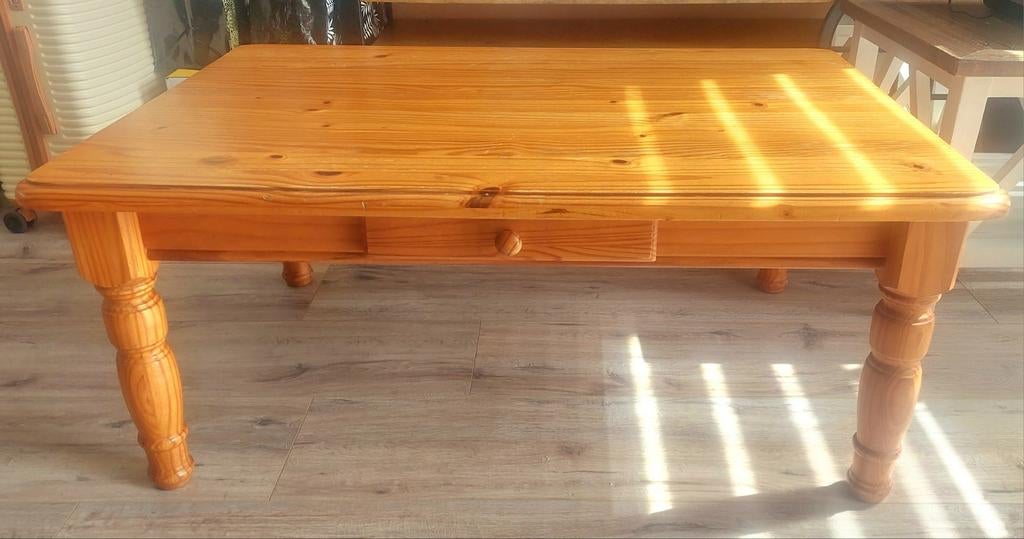 Massief grenen salontafel, Ophalen, Gebruikt, Grenenhout