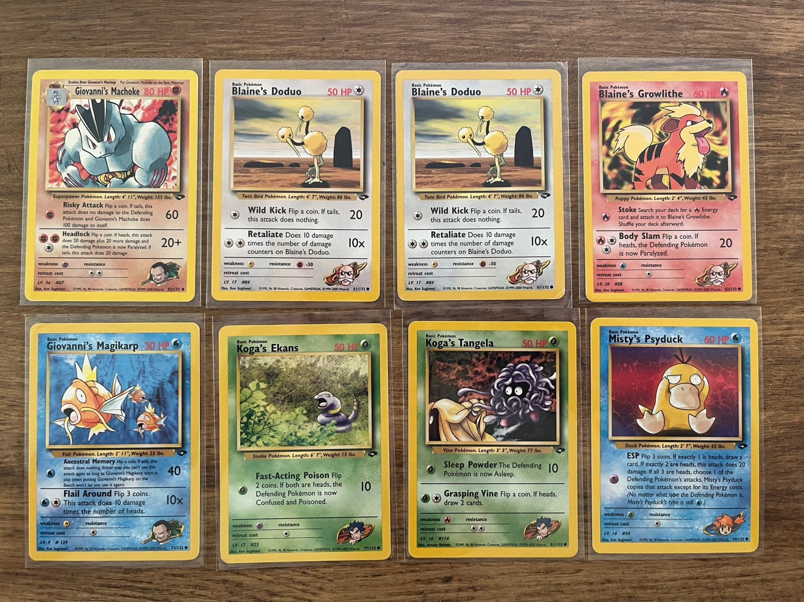 Losse pokemon kaarten - gym challenge - met prijslijst, Ophalen of Verzenden, Gebruikt, Meerdere kaarten