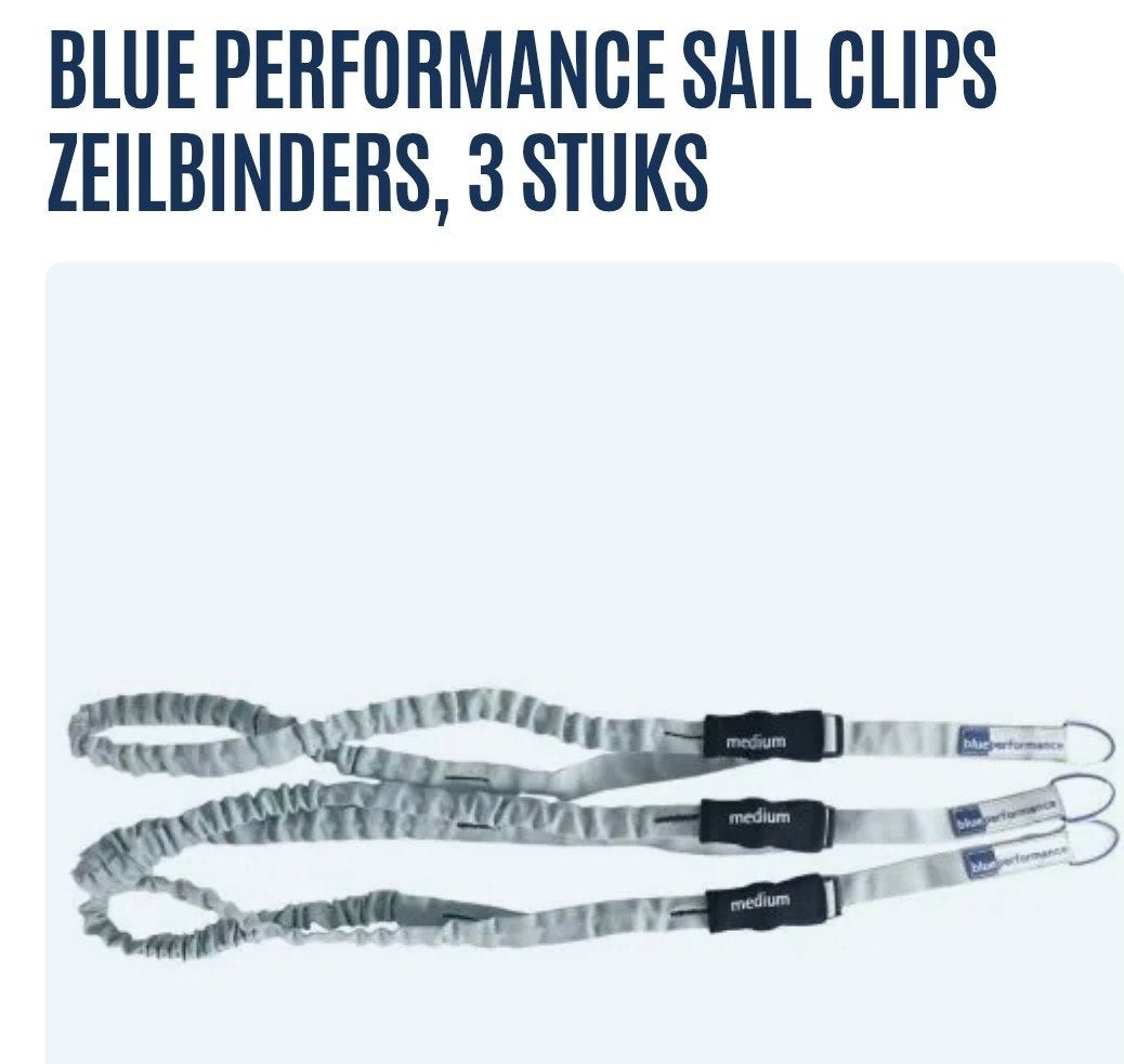 Blue Performance Zeilbinders - 3 stuks, Watersport en Boten, Ophalen of Verzenden, Gebruikt, Toebehoren, Minder dan 15 m²