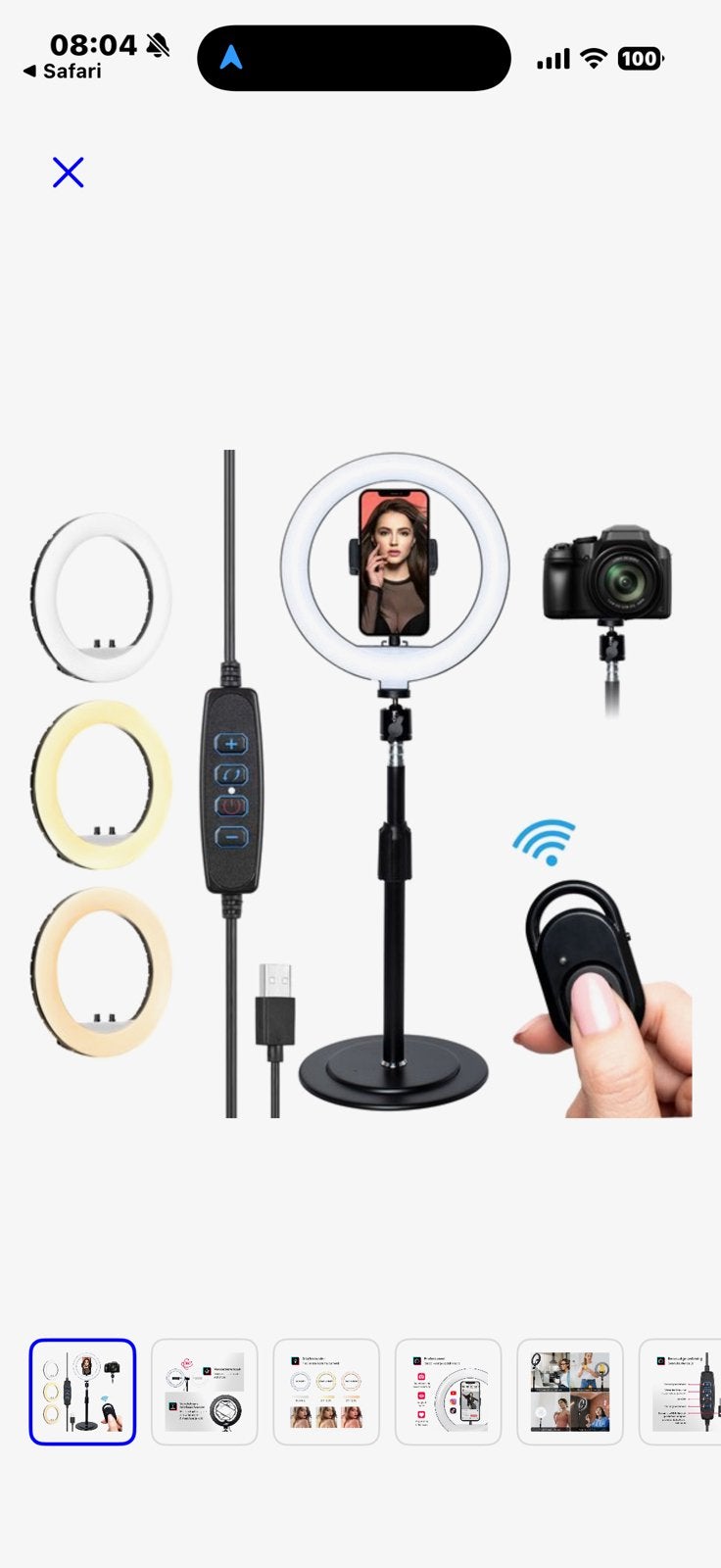 Lurk Ringlamp met Statief en Telefoonhouder, Overige merken, Belichting, Ophalen, Zo goed als nieuw