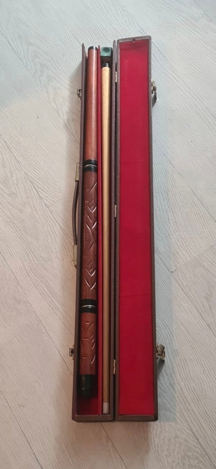 Biljartkeu met koffer - Zo goed als nieuw, Ophalen of Verzenden, Zo goed als nieuw, Keu of Ballen