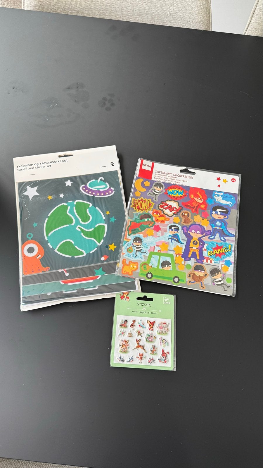 Stencils en stickersets: Ruimte, Superhelden & Dieren, Ophalen of Verzenden, Nieuw, Stickers en Plaatjes
