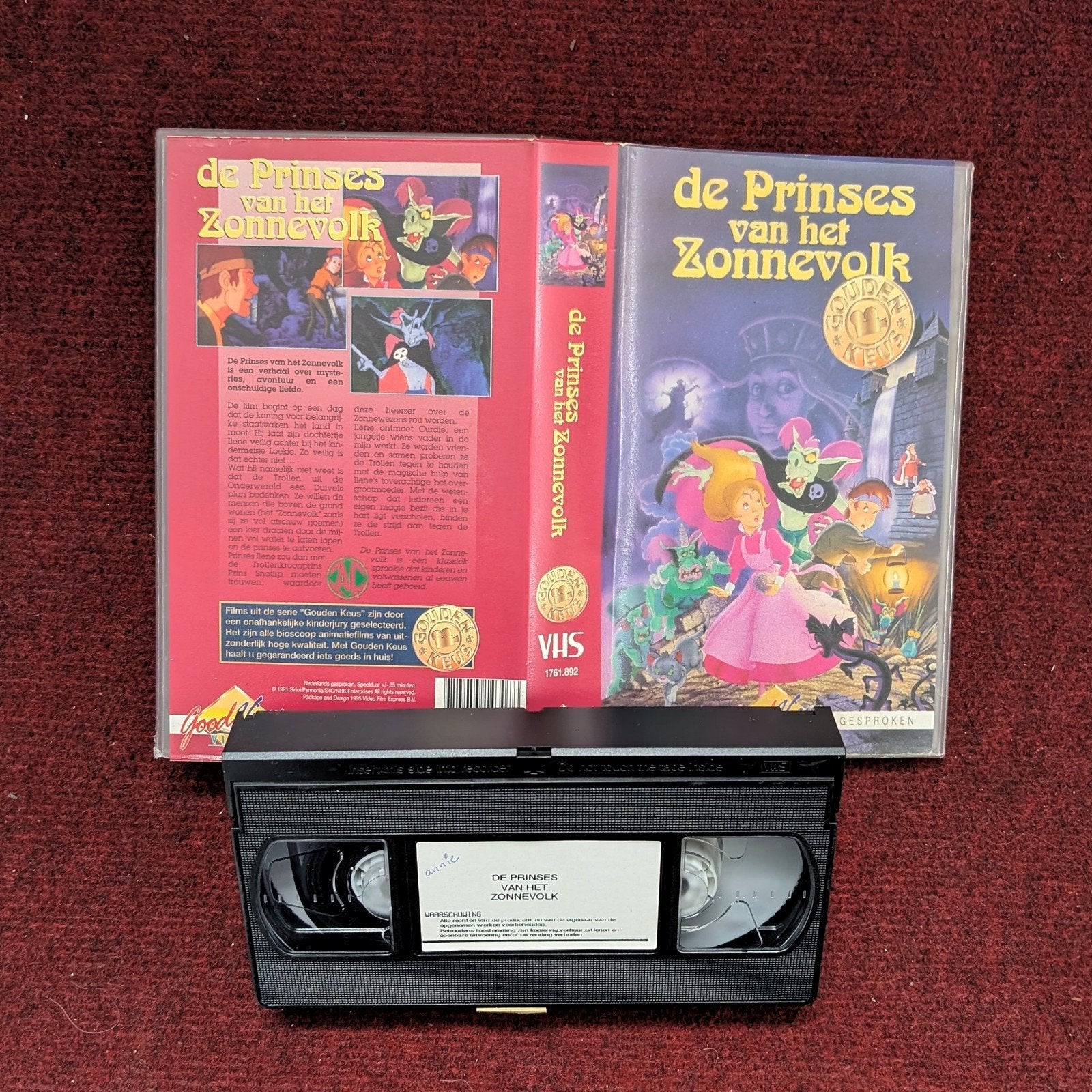 De Prinses van het Zonnevolk (1991) VHS Videoband, Alle leeftijden, Verzenden, Zo goed als nieuw