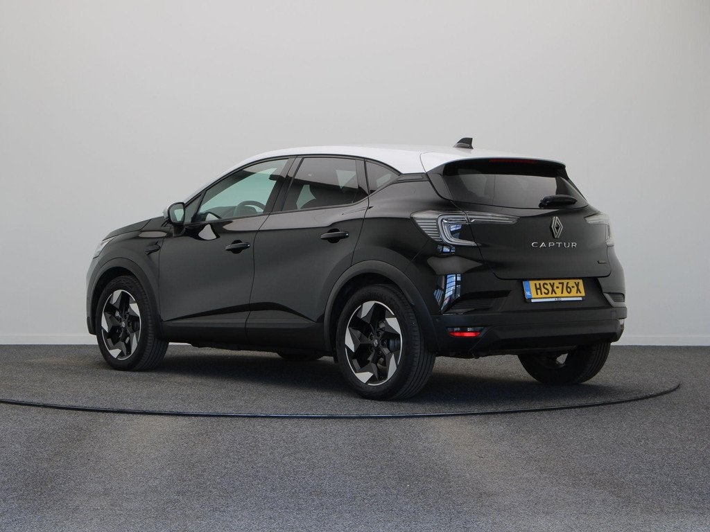 Renault Captur E-Tech full hybrid 145pk techno | Adaptieve c, Auto's, 1345 kg, Gebruikt, Leder en Stof, Zwart