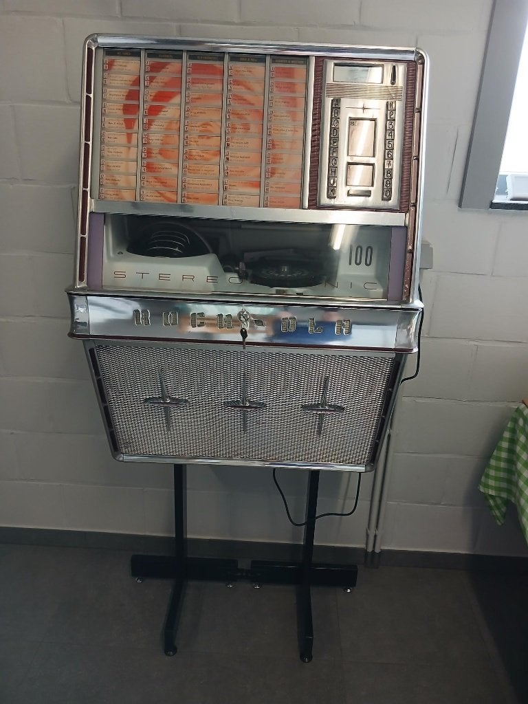 ROCK OLA 1494 - 1961 wand-jukebox uitstekende staat, Verzamelen, Automaten | Jukeboxen, Gebruikt, Rock Ola, 1960 tot 1970, Ophalen