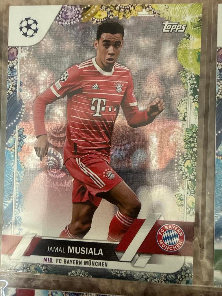 Jamal Musiala Topps voetbalplaatje, Ophalen of Verzenden, Gebruikt, Buitenlandse clubs, Spelerskaart