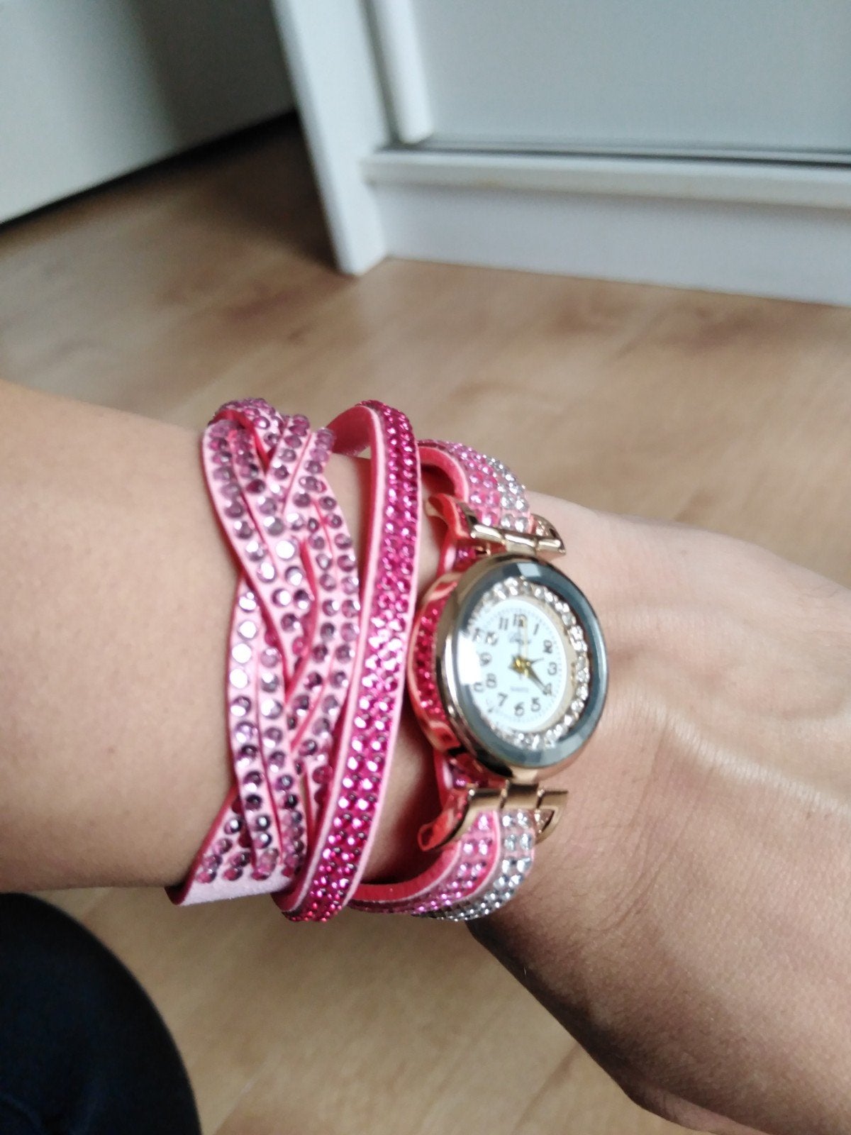 roze horloge armband, Overige materialen, Nieuw, Ophalen of Verzenden, Roze