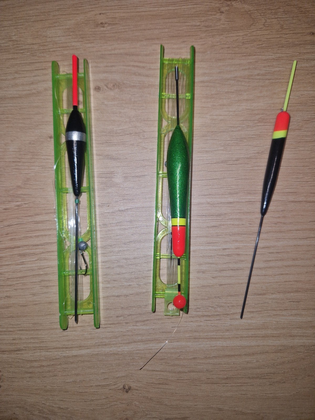 Set van 3 dobbers voor vissen, Ophalen of Verzenden, Gebruikt, Dobber of Lood