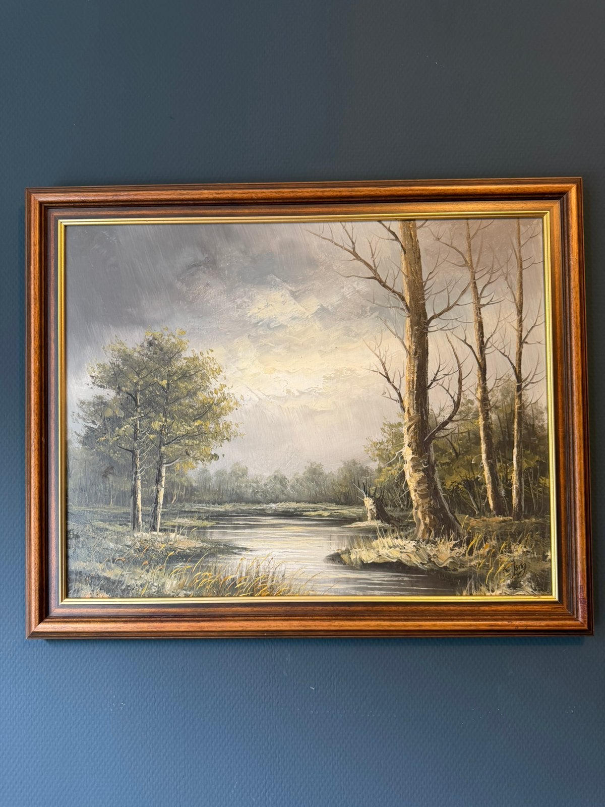 Lambertus (Bart) de Jong olieverfschilderij –6956 cm, Antiek en Kunst, Ophalen