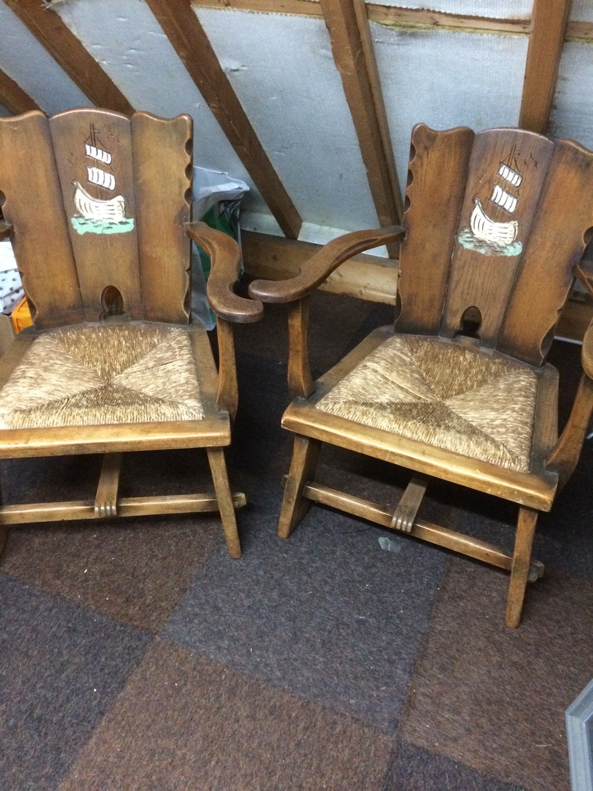 2 Antieke oud Hollandse stoelen, Ophalen
