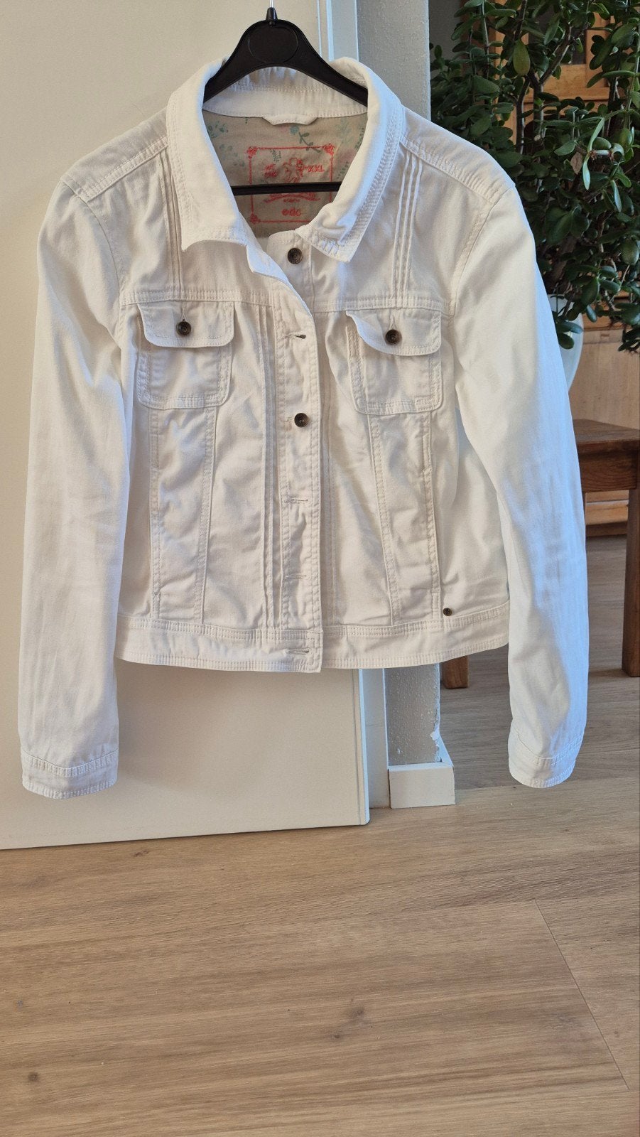 Witte spijkerjasje EDC by Esprit - Maat XXL, Kleding | Dames, Jumpsuits, Maat 38/40 (M), Wit, Ophalen of Verzenden, EDC by Esprit