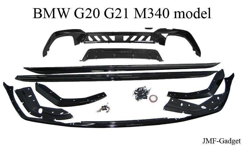 BMW G20 G21 Performance Spoiler Diffuser Splitter kit Zwart, Ophalen of Verzenden
