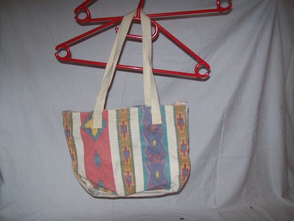 1 gestreepte katoenen tas 24X34 cm., Ophalen of Verzenden, Gebruikt, Overige kleuren, Handtas