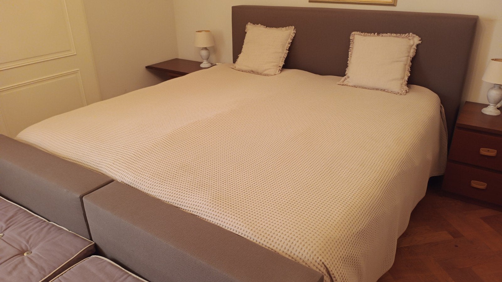 Verstelbare bedden (2x90)x200cm, Ophalen, Gebruikt, Tweepersoons, 180 cm