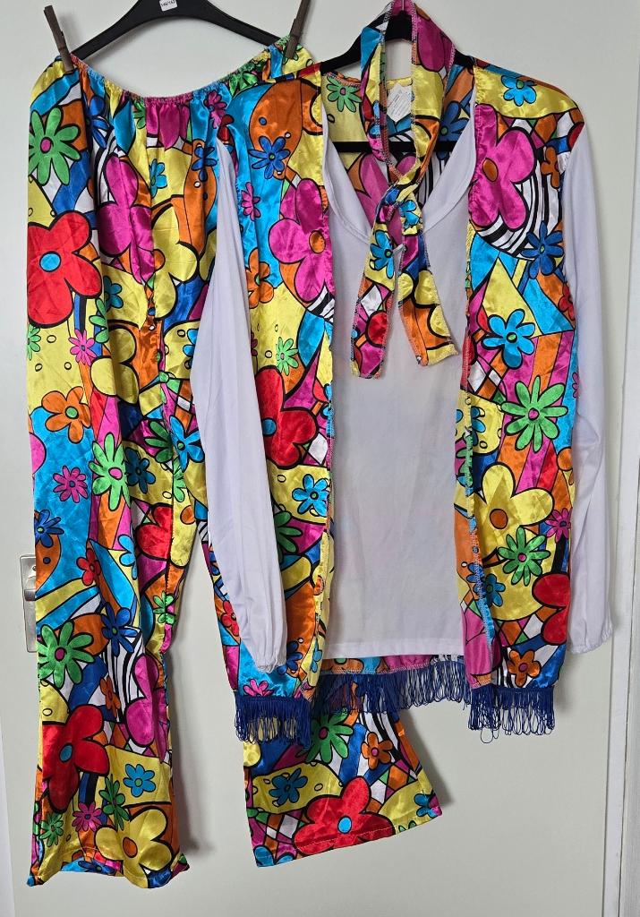 Flower Power, Disco  heren 3 dlg outfit mt 52 / 54, Kleding | Heren, Ophalen of Verzenden, Nieuw, Maat 52/54 (L), Kleding
