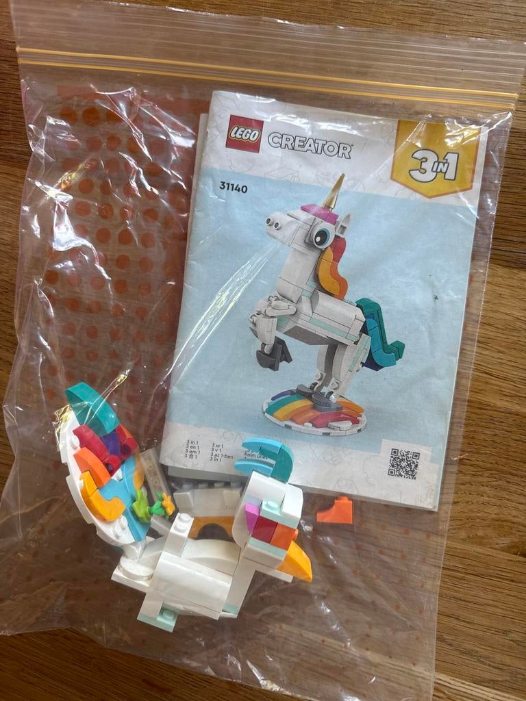 LEGO Creator 3-in-1 Magisch Eenhoorn (31140), Ophalen, Lego, Zo goed als nieuw, Compleet