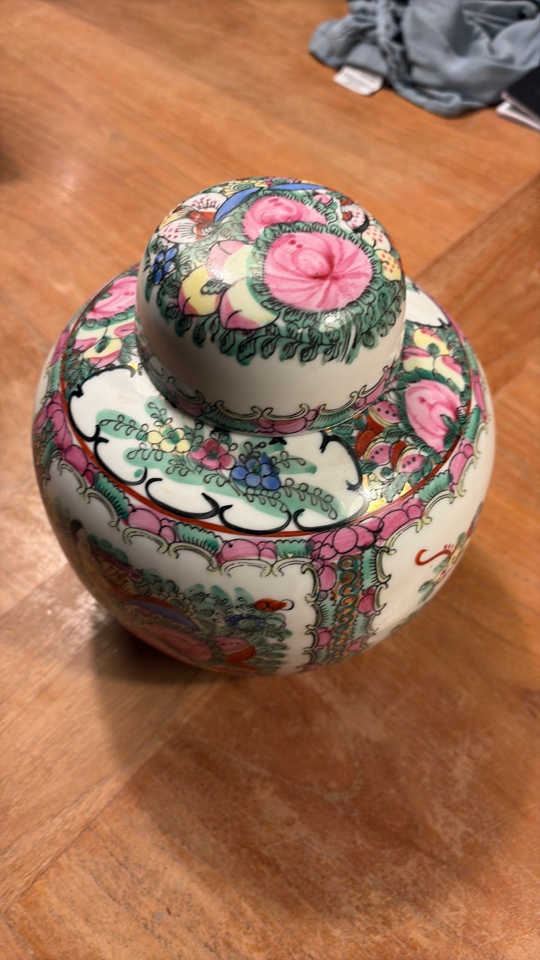 Chinese gemberpot canton rose 25 cm, Ophalen