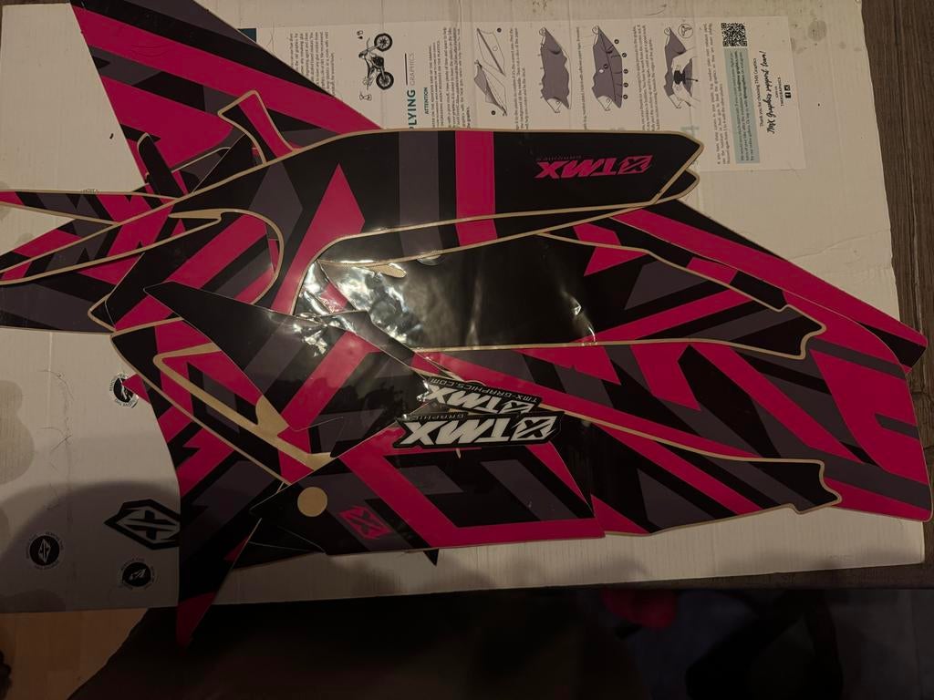 Motor stickerset KTM Duke 390 - Roze/Zwart, Ophalen of Verzenden