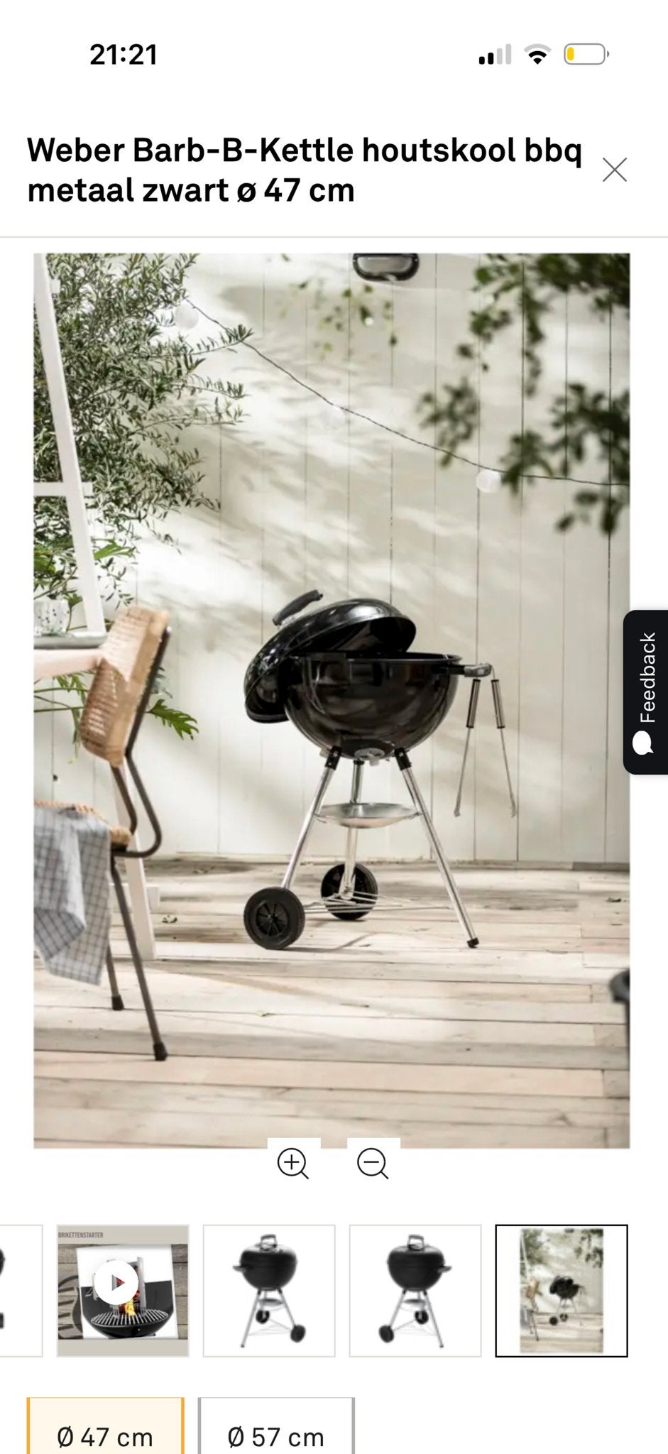 Weber Bar-B-Kettle Houtskool BBQ 47 cm - Nieuw in doos, Ophalen of Verzenden, Nieuw